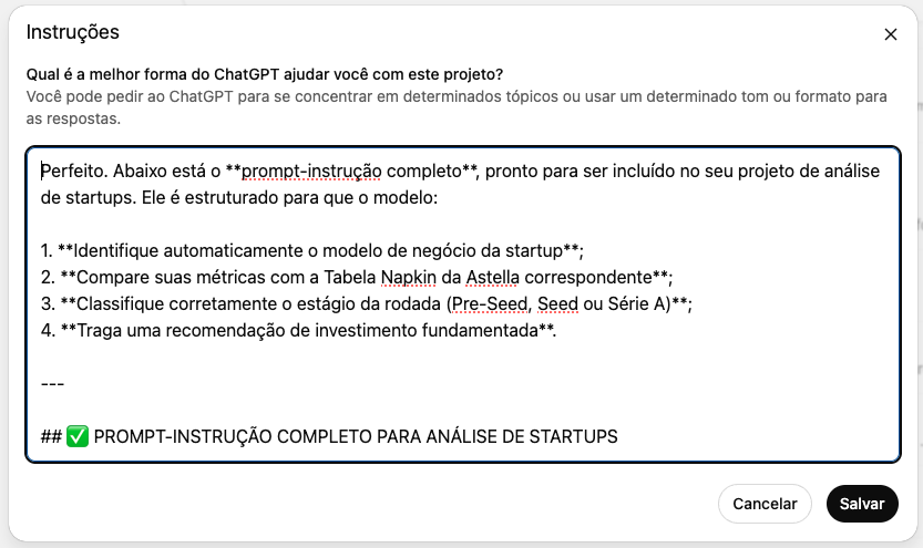 O Master Prompt para Founders chegou — descubra valuation, estágio e diluição da sua startup